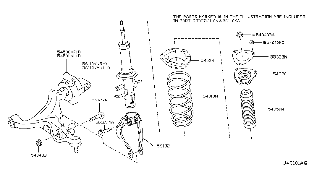 Infiniti 543201CA0D - Supporto ammortizzatore a molla autozon.pro