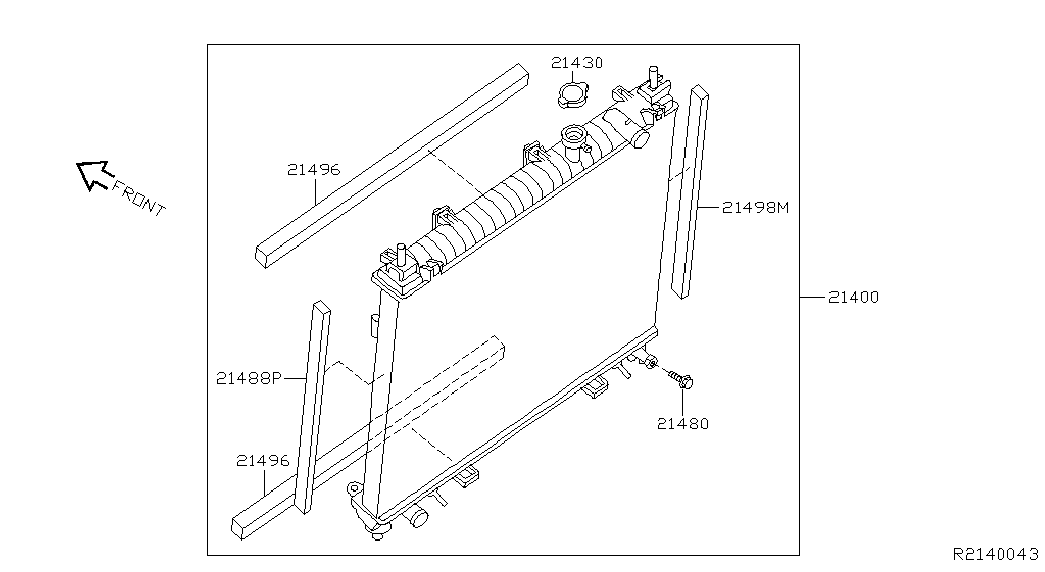 NISSAN 21460-7S000 - Radiatore, Raffreddamento motore autozon.pro