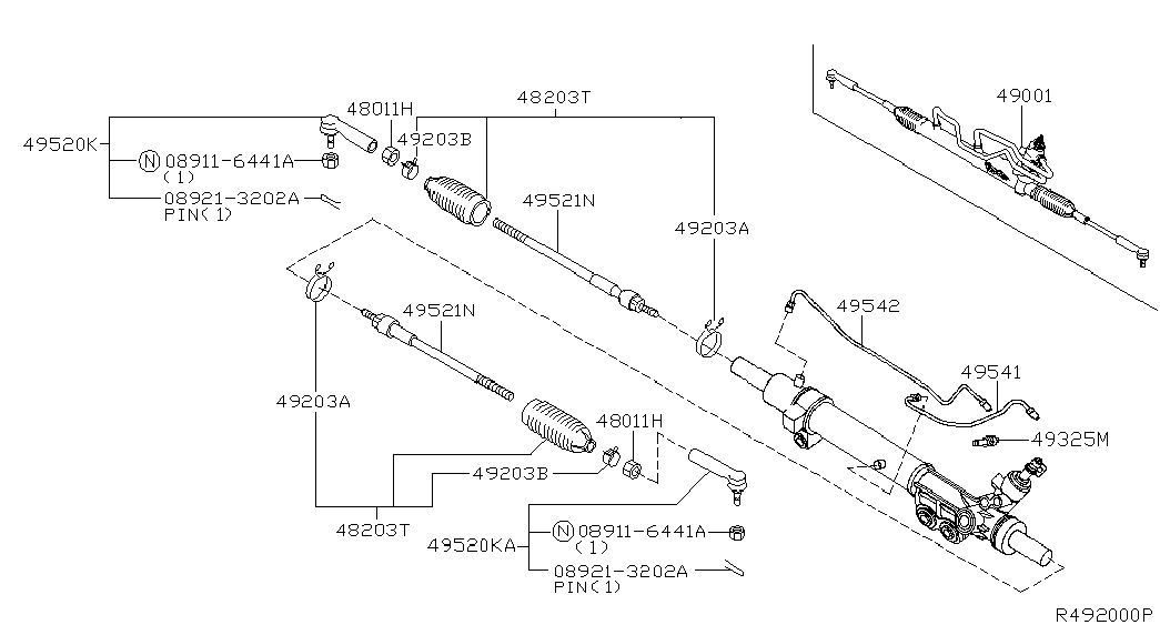 NISSAN 482037S025 - Soffietto, Sterzo autozon.pro