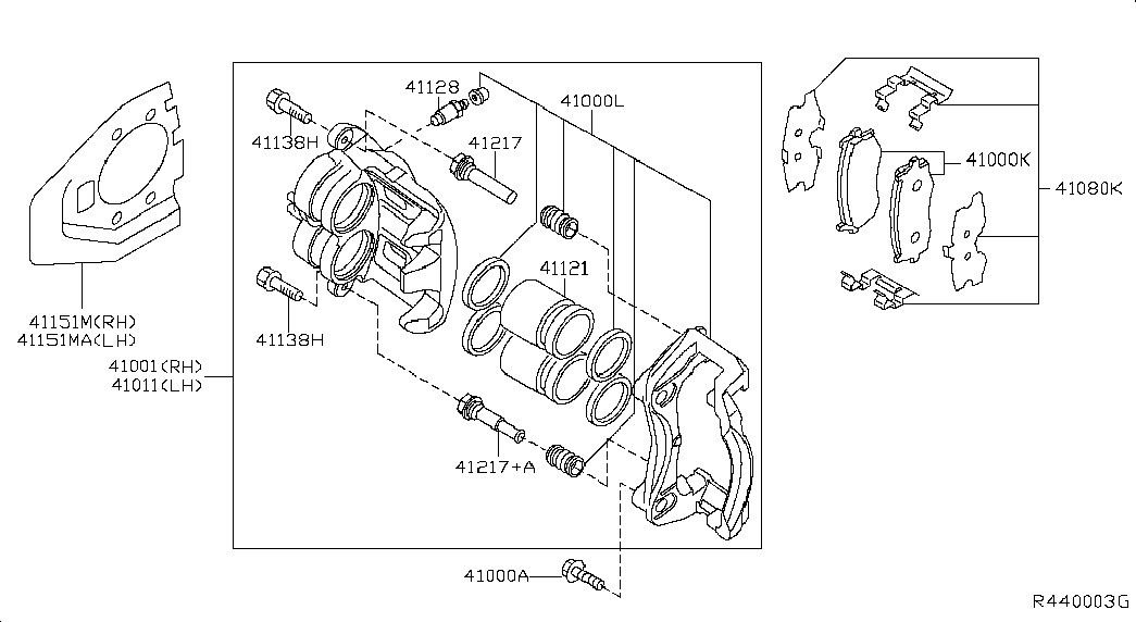 NISSAN 41011-3JA0C - Pistone, Pinza freno autozon.pro