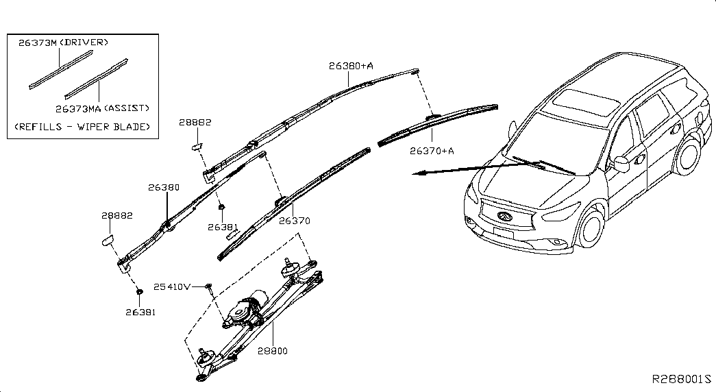 NISSAN 28882-ZN50A - Spazzola tergi autozon.pro