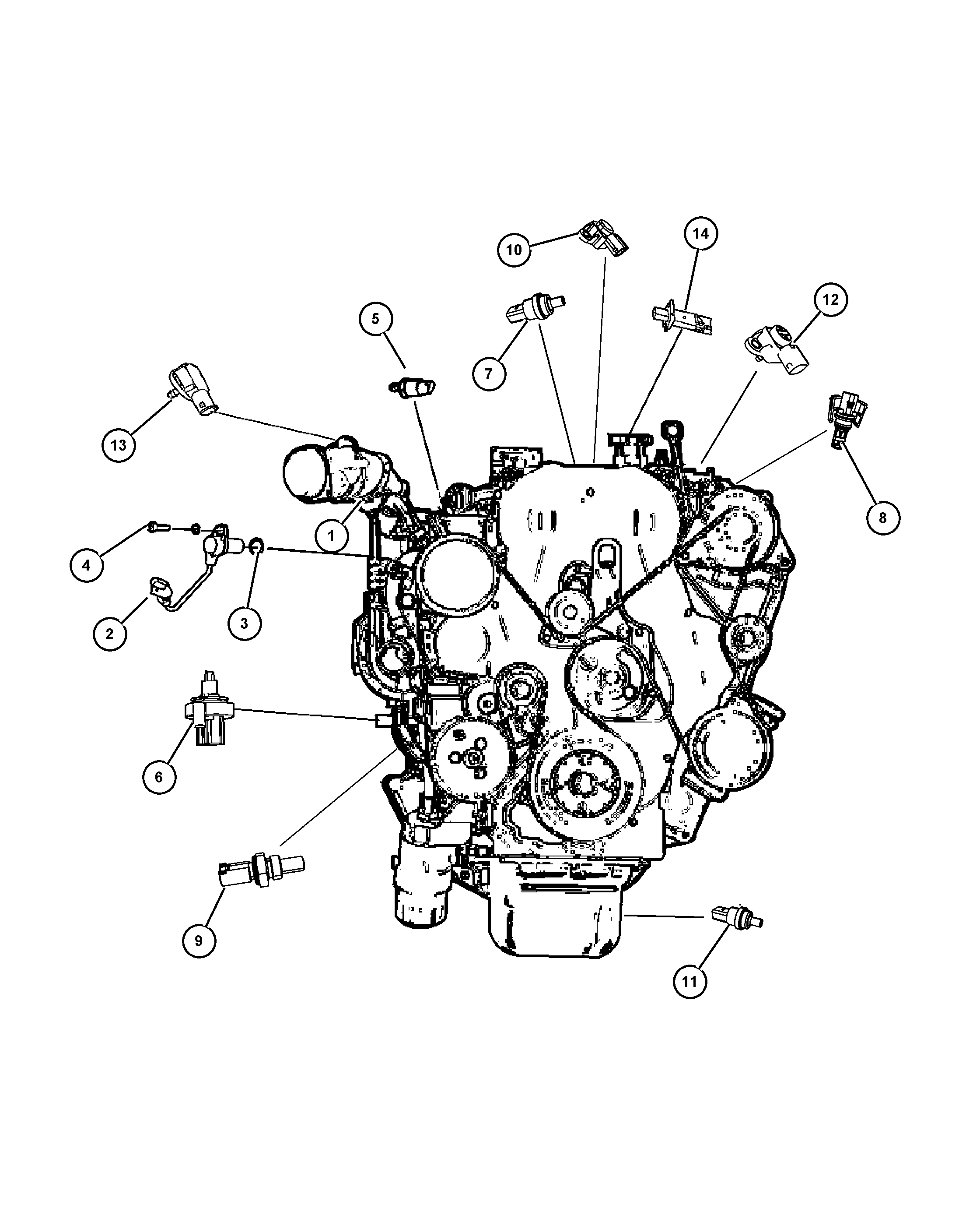 Chrysler 68068 747AA - Sensore, Temperatura refrigerante autozon.pro