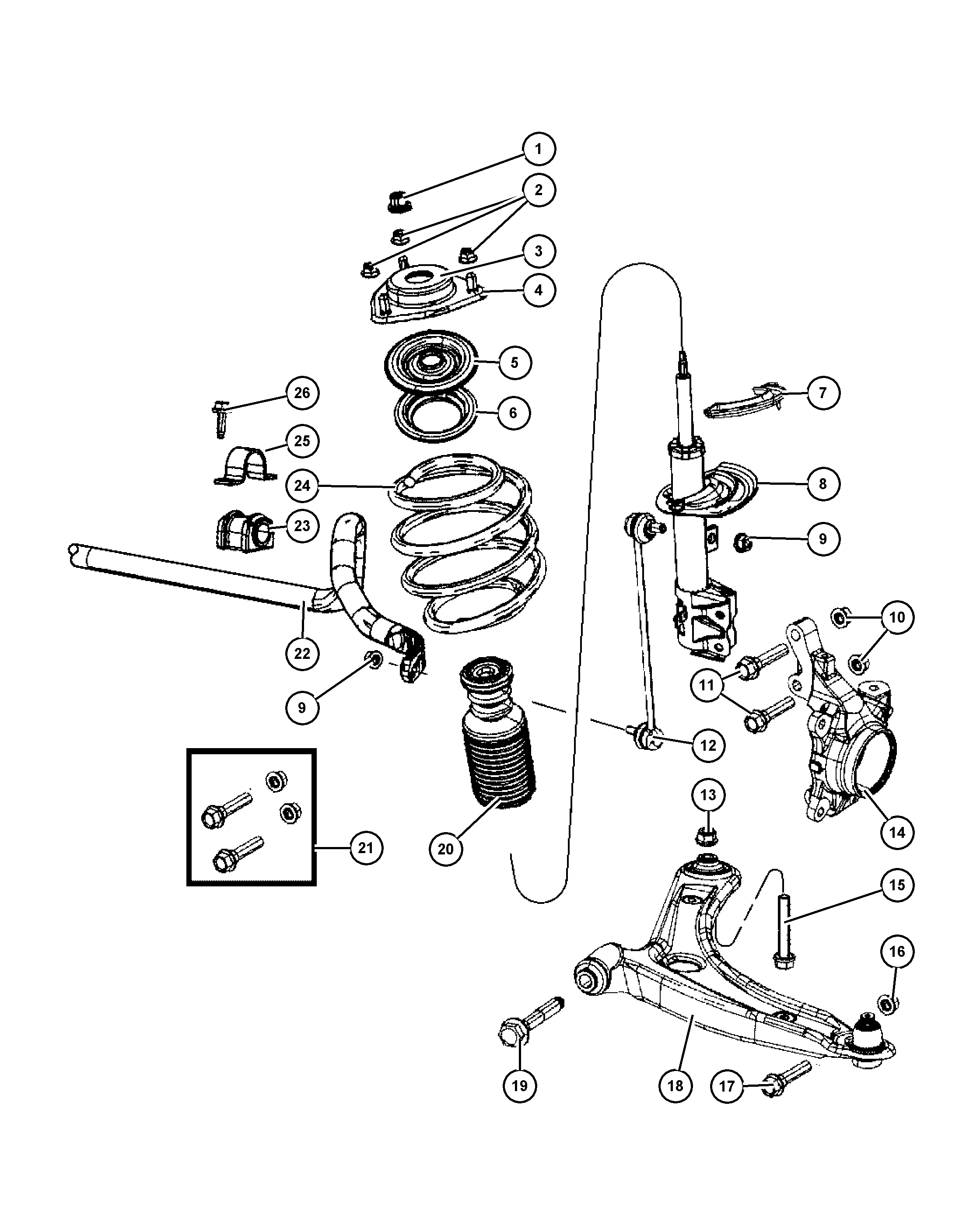 Chrysler 5174 185AB - Asta / Puntone, Stabilizzatore autozon.pro