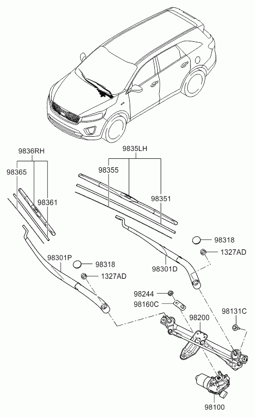 Hyundai 98360B1000 - Spazzola tergi autozon.pro