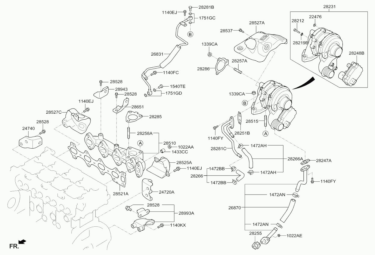 KIA 282312F650 - Turbocompressore, Sovralimentazione autozon.pro