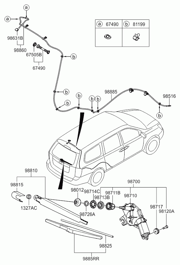 Hyundai 988504D001 - Spazzola tergi autozon.pro