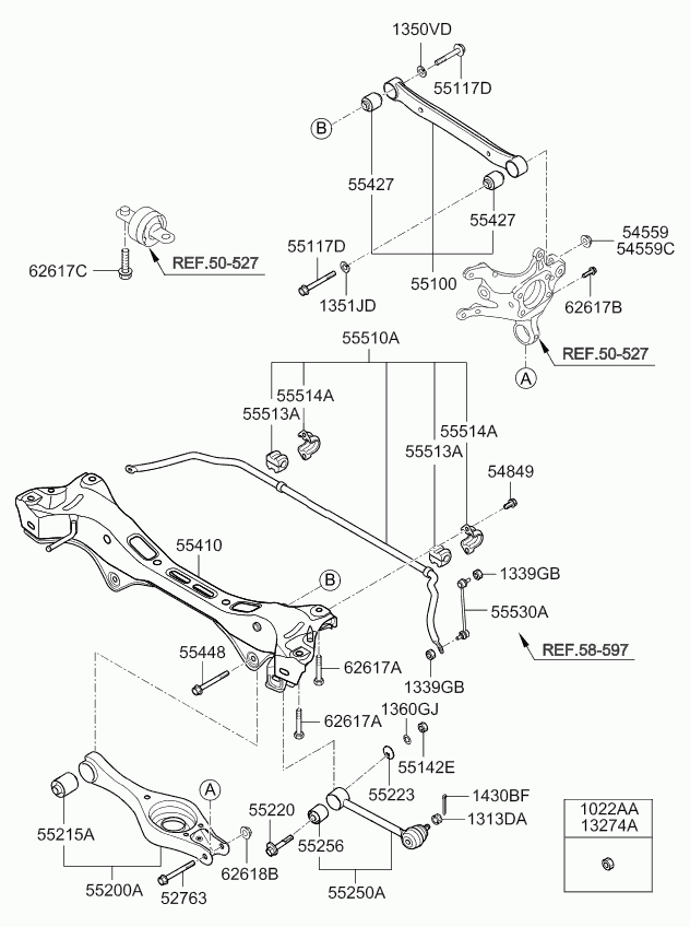 KIA 55250-1H000 - Braccio oscillante, Sospensione ruota autozon.pro