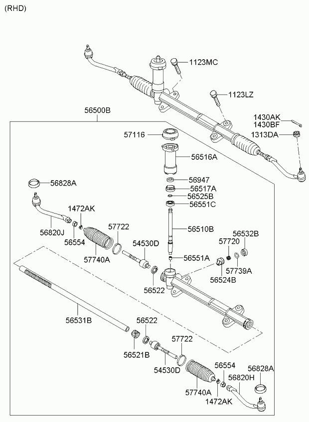 Hyundai 565311H000 - Scatola guida autozon.pro