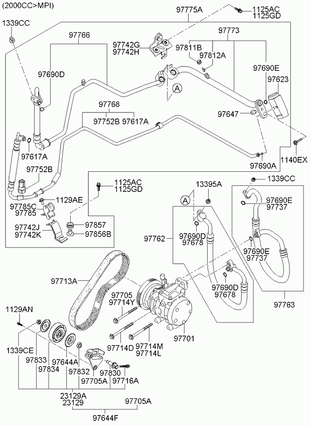 Hyundai 97713-2D100 - Cinghia Poly-V autozon.pro