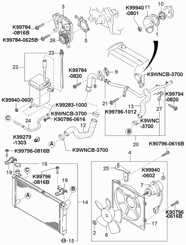 MAZDA KE5D3-15-171 - Termostato, Refrigerante autozon.pro