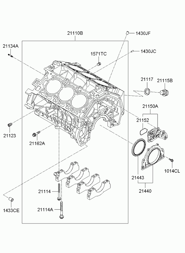 KIA 21443-3E000 - Paraolio, Albero a gomiti autozon.pro