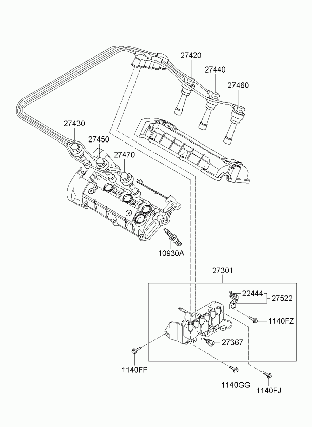 KIA 27410 37100 - Candela accensione autozon.pro