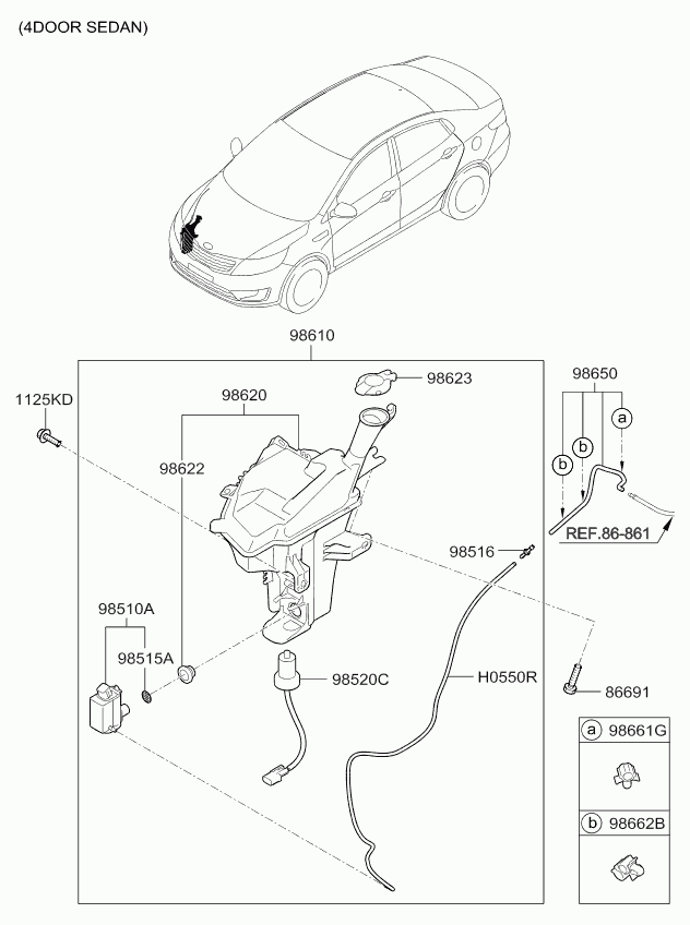 Hyundai 985101W010 - Pompa acqua lavaggio, Pulizia cristalli autozon.pro