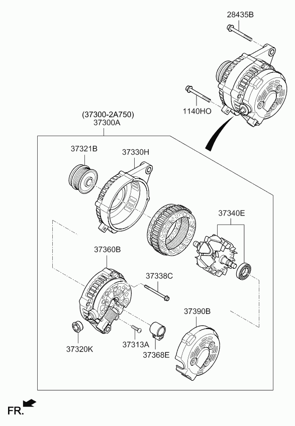 Hyundai 37300-2A750 - Alternatore autozon.pro