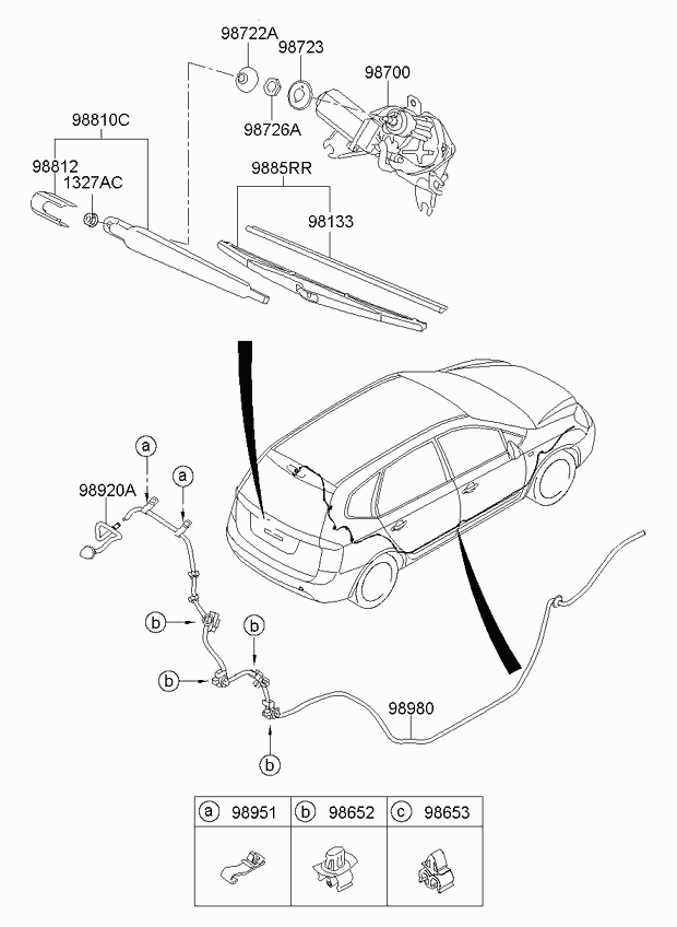 KIA 988502F000 - Spazzola tergi autozon.pro