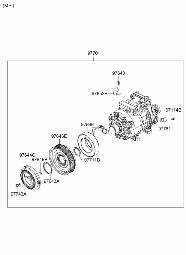 KIA 97701-1D200 - Compressore, Climatizzatore autozon.pro