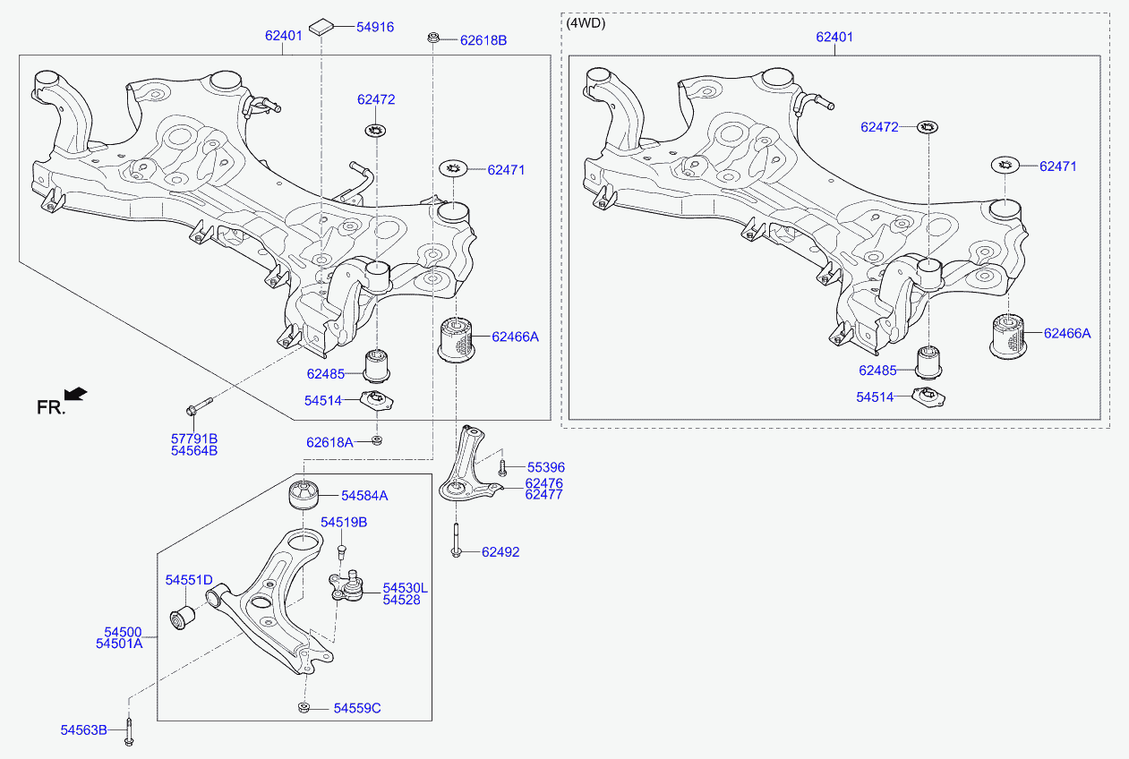 Hyundai 54530D7000 - Giunto di supporto / guida autozon.pro