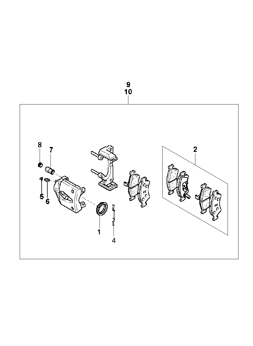 KIA 0K9A2-33-242 - Kit riparazione, Pinza freno autozon.pro