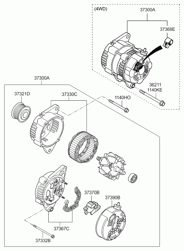 KIA 373002F200 - Alternatore autozon.pro