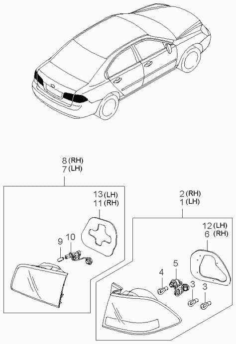 KIA 924022G010 - Luce posteriore autozon.pro