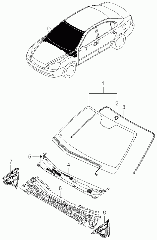 KIA 861312G000 - Kit telaio parabrezza autozon.pro