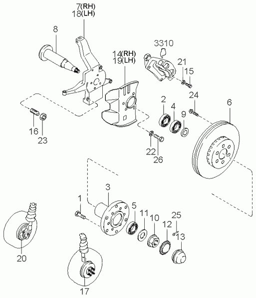 Hyundai 0K01126113B - Bolt - hub autozon.pro