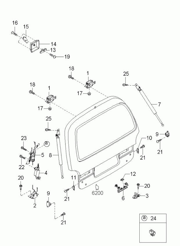 KIA 0K72A63610 - Ammortizatore pneumatico, Cofano bagagli / vano carico autozon.pro