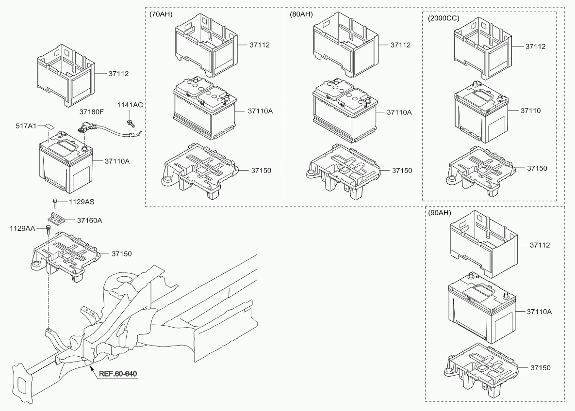 Hyundai 371102E100 - Batteria avviamento autozon.pro