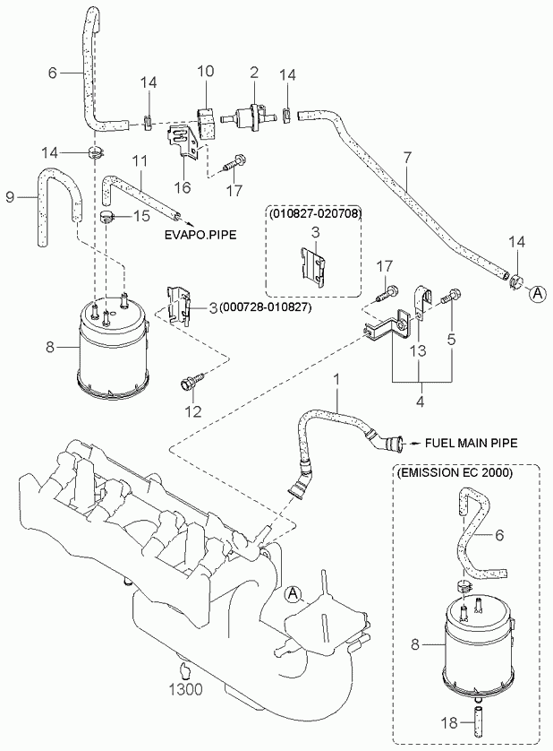 KIA 0K01C18741 - Valvola ventilazione / sfiato, Serbatoio carburante autozon.pro