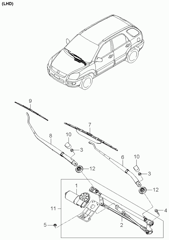 KIA 983601F000 - Spazzola tergi autozon.pro