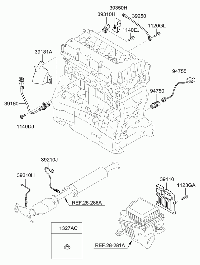 KIA 392102G400 - Sonda lambda autozon.pro