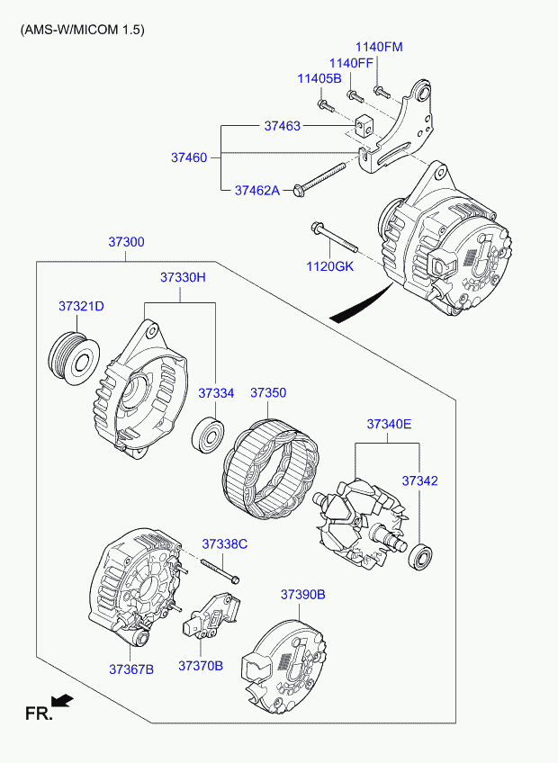 KIA 37322-04-630 - Puleggia cinghia, Alternatore autozon.pro