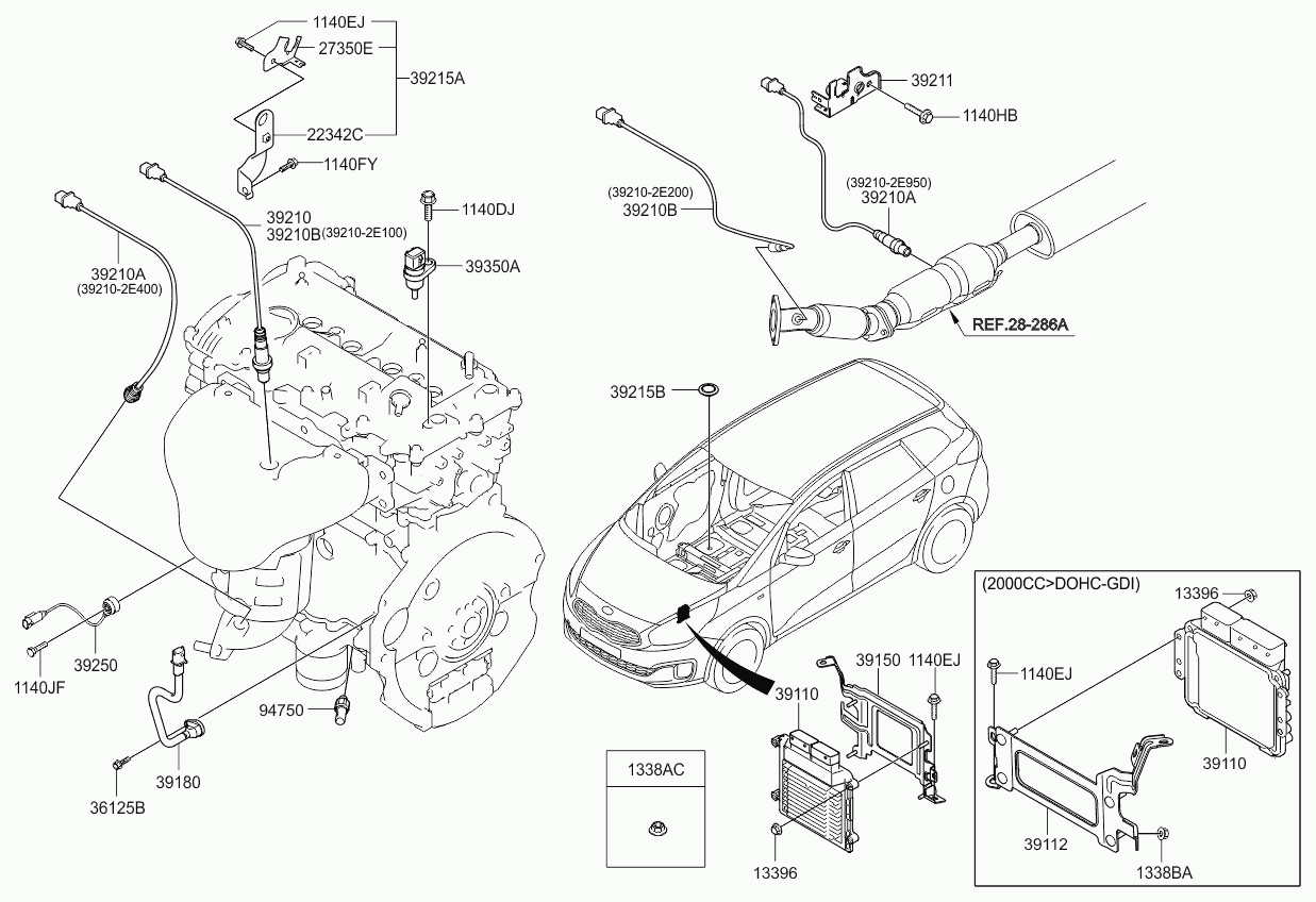 Hyundai 392102E200 - Sonda lambda autozon.pro