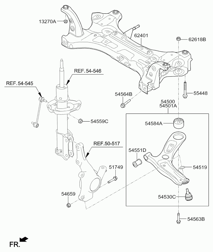 KIA 54530H8000 - Giunto di supporto / guida autozon.pro