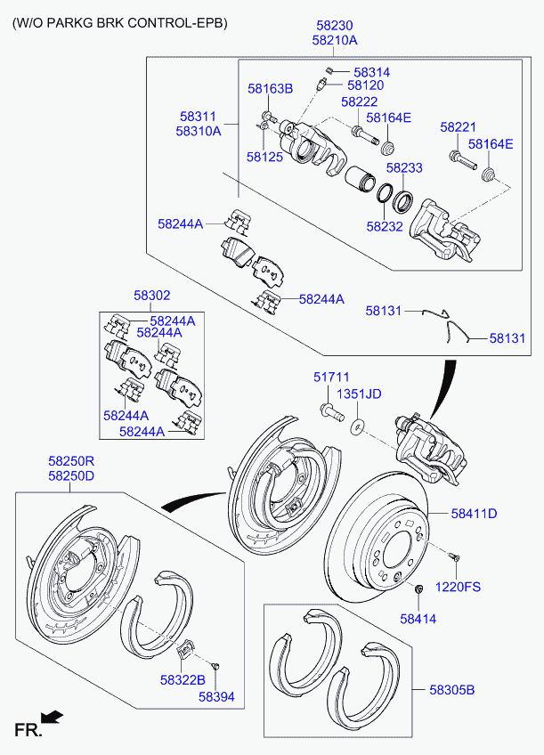 KIA 58302D4A65 - Kit pastiglie freno, Freno a disco autozon.pro