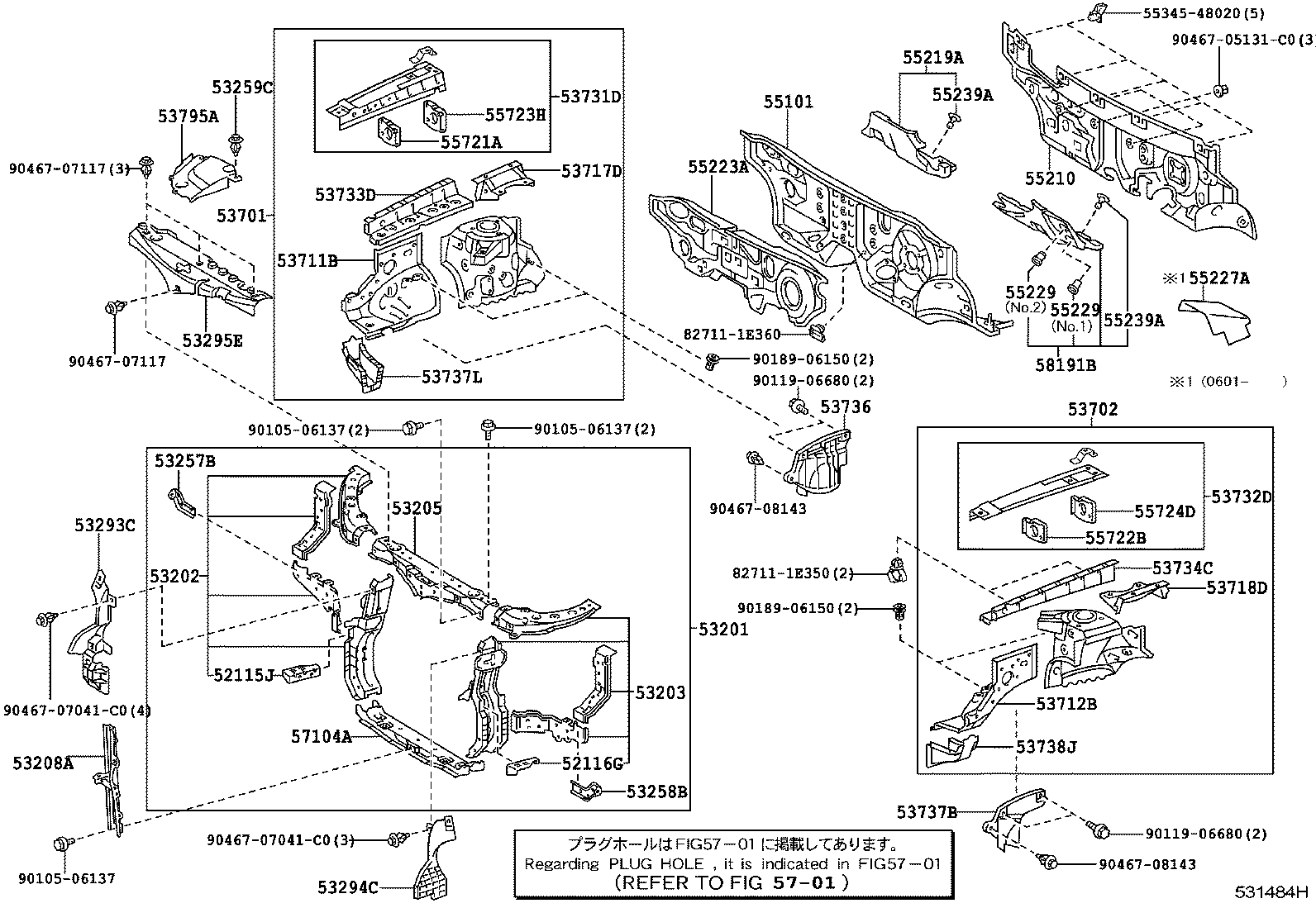 TOYOTA 90467-07041C0 - Rivetto d'espansione autozon.pro