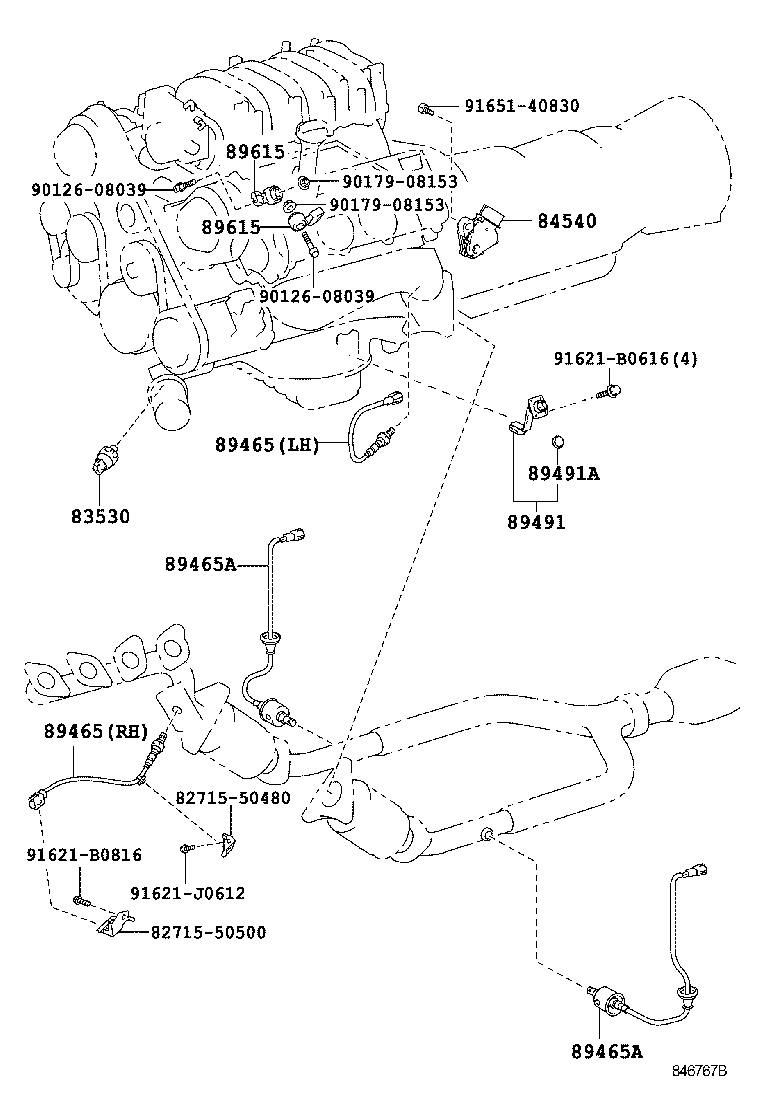 LEXUS 8946550120 - Sonda lambda autozon.pro