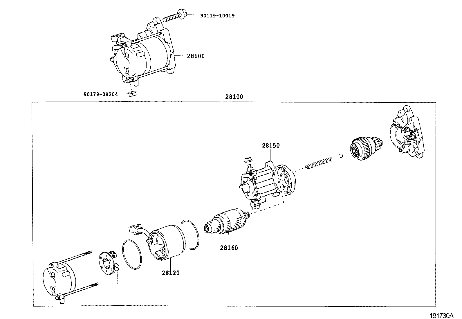 TOYOTA 28160 74070 - Ancorina, Starter autozon.pro