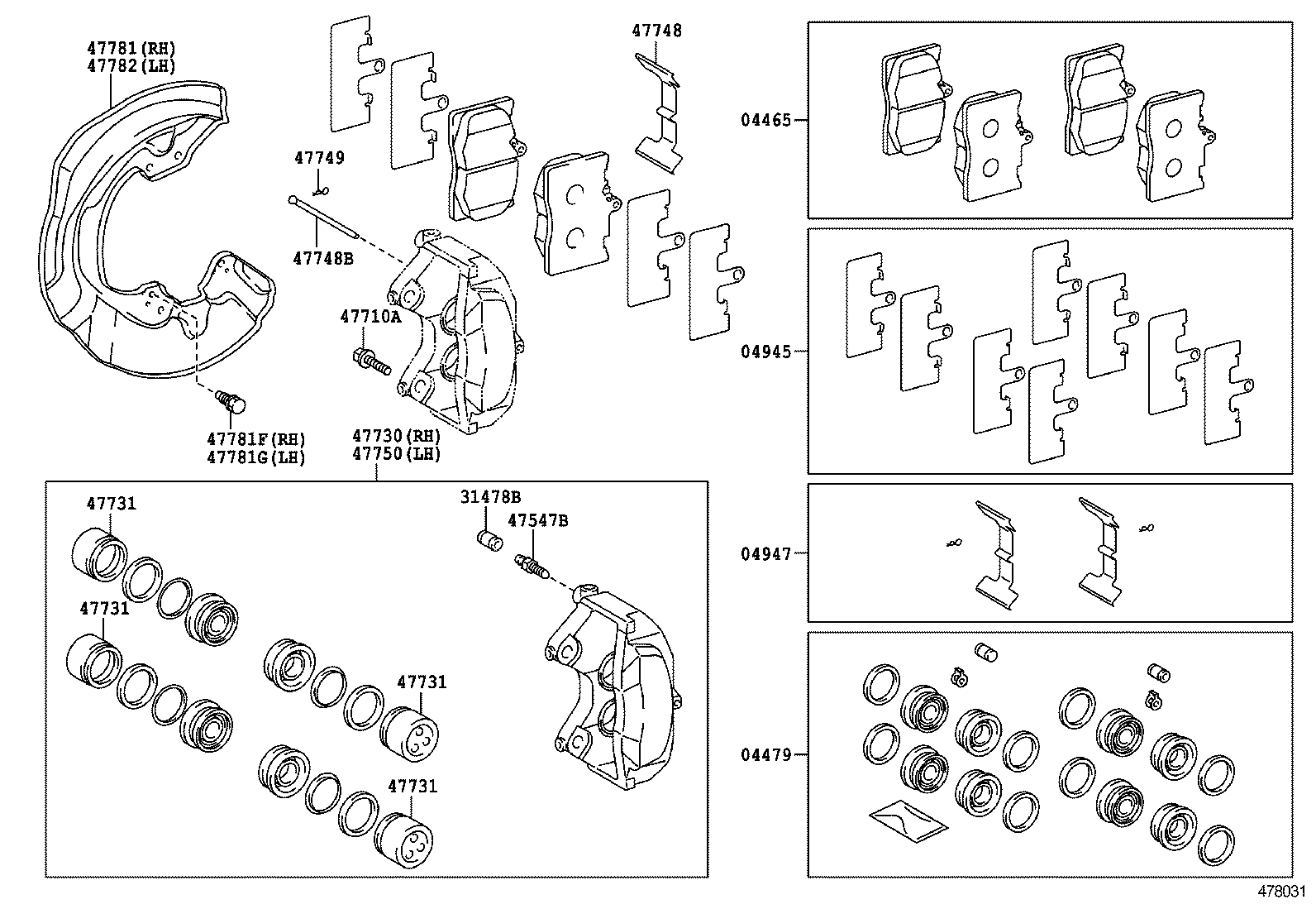 TOYOTA 04465-30500 - Kit pastiglie freno, Freno a disco autozon.pro