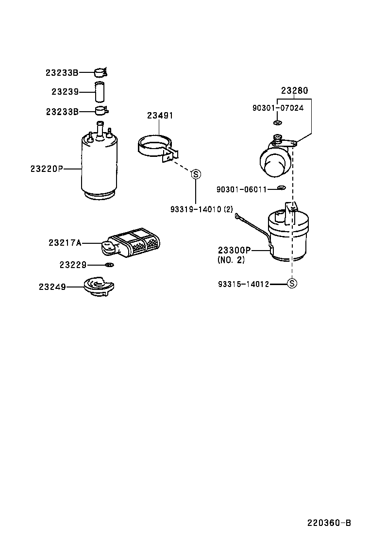 LEXUS 2322150020 - Pompa carburante autozon.pro