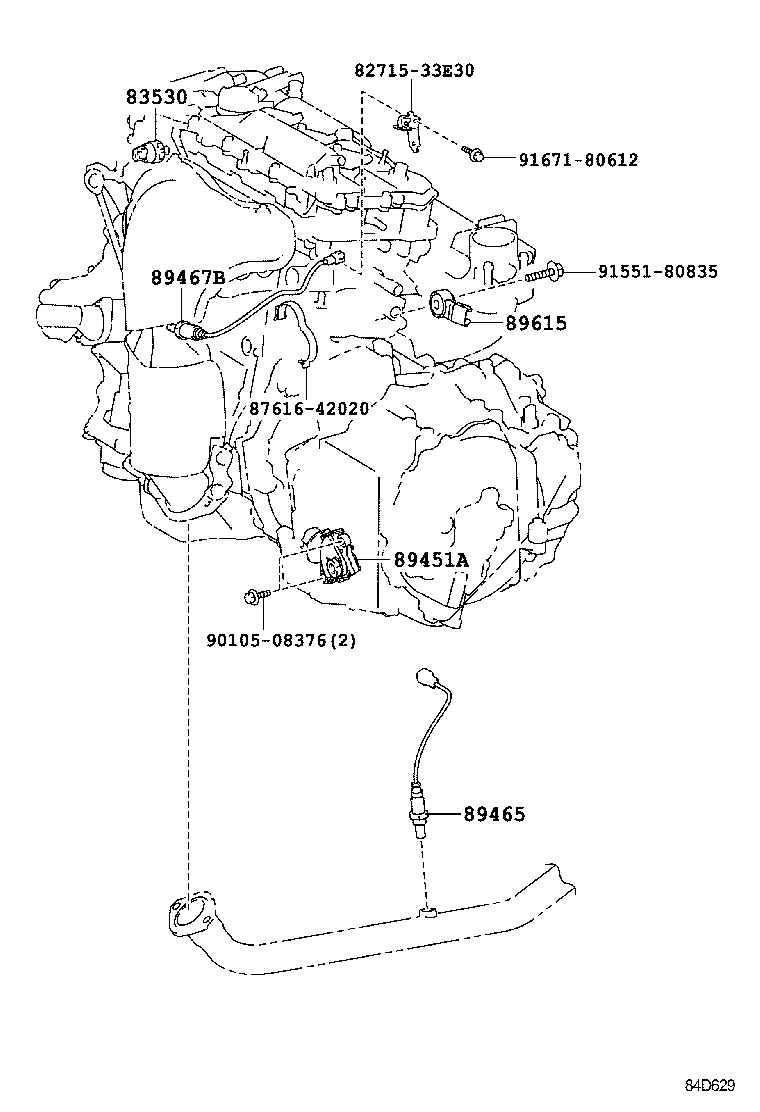 LEXUS 89465-33470 - Sonda lambda autozon.pro