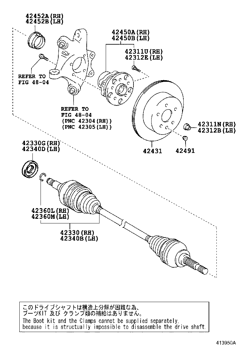 TOYOTA 42410-30020 - Kit cuscinetto ruota autozon.pro