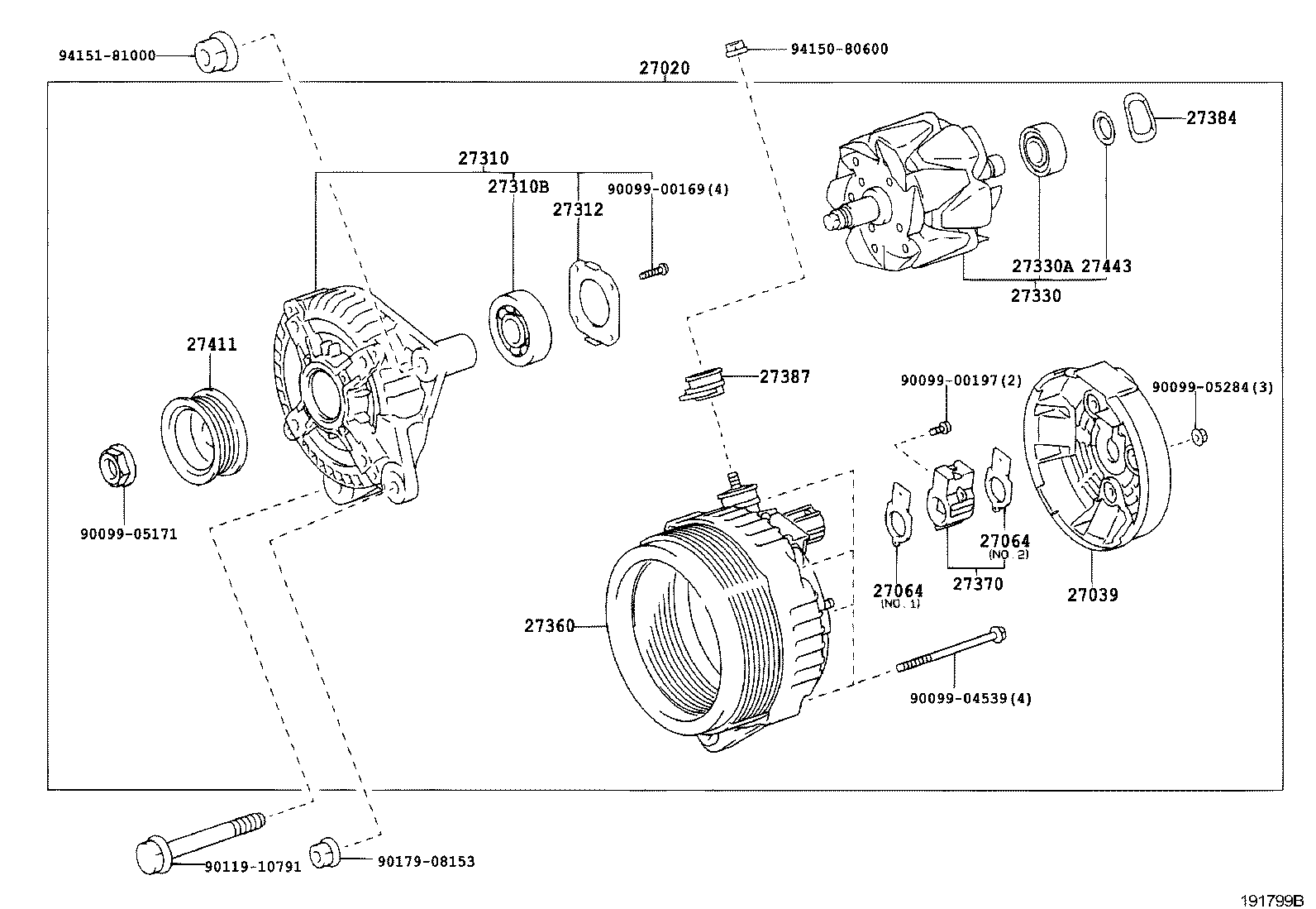 TOYOTA 9009910142 - Supporto, Albero cardanico autozon.pro