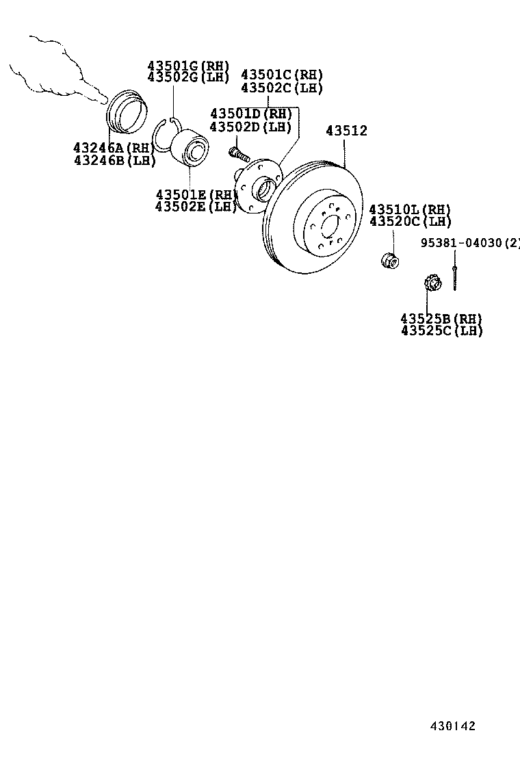 TOYOTA 43502-32070 - Mozzo ruota autozon.pro