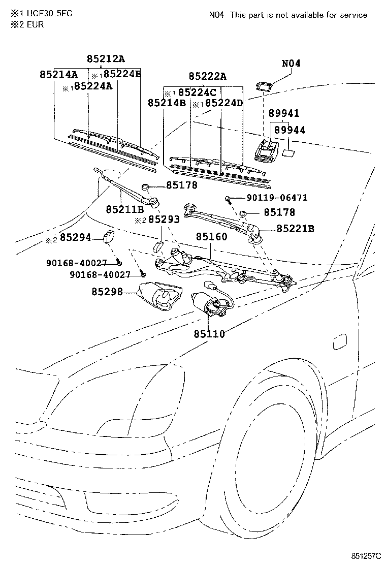 TOYOTA 85214-50060 - Spazzola tergi autozon.pro