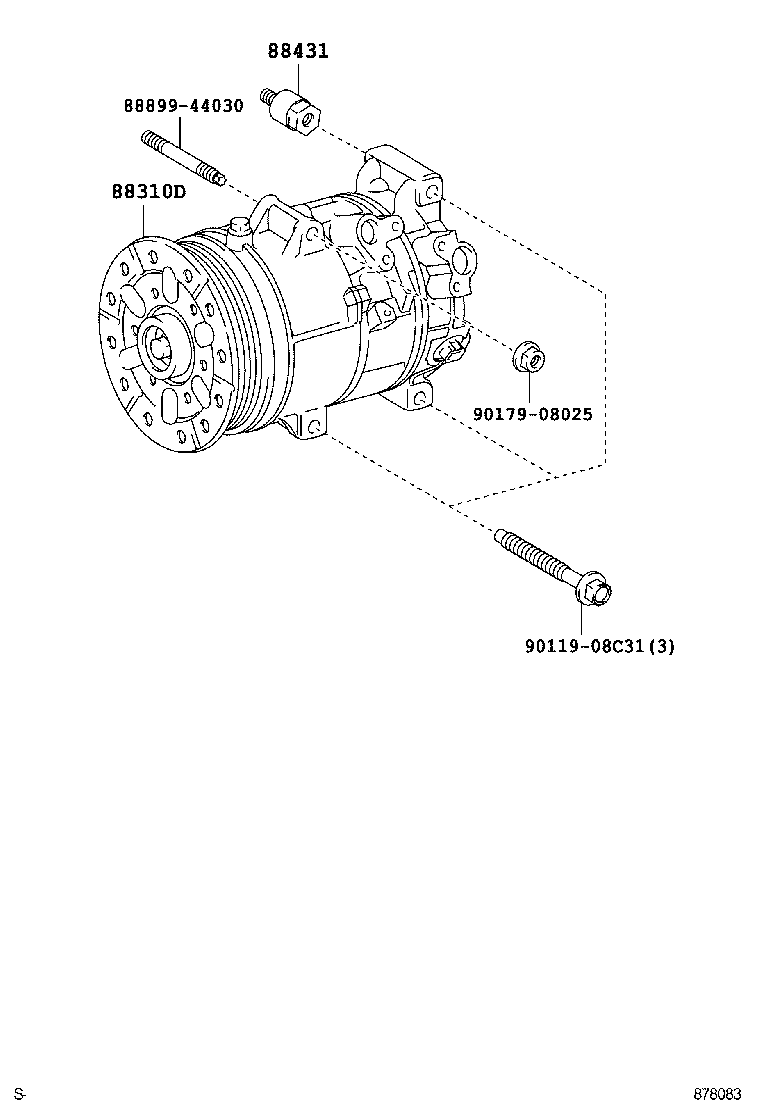 TOYOTA 88310-53060 - Compressore, Climatizzatore autozon.pro