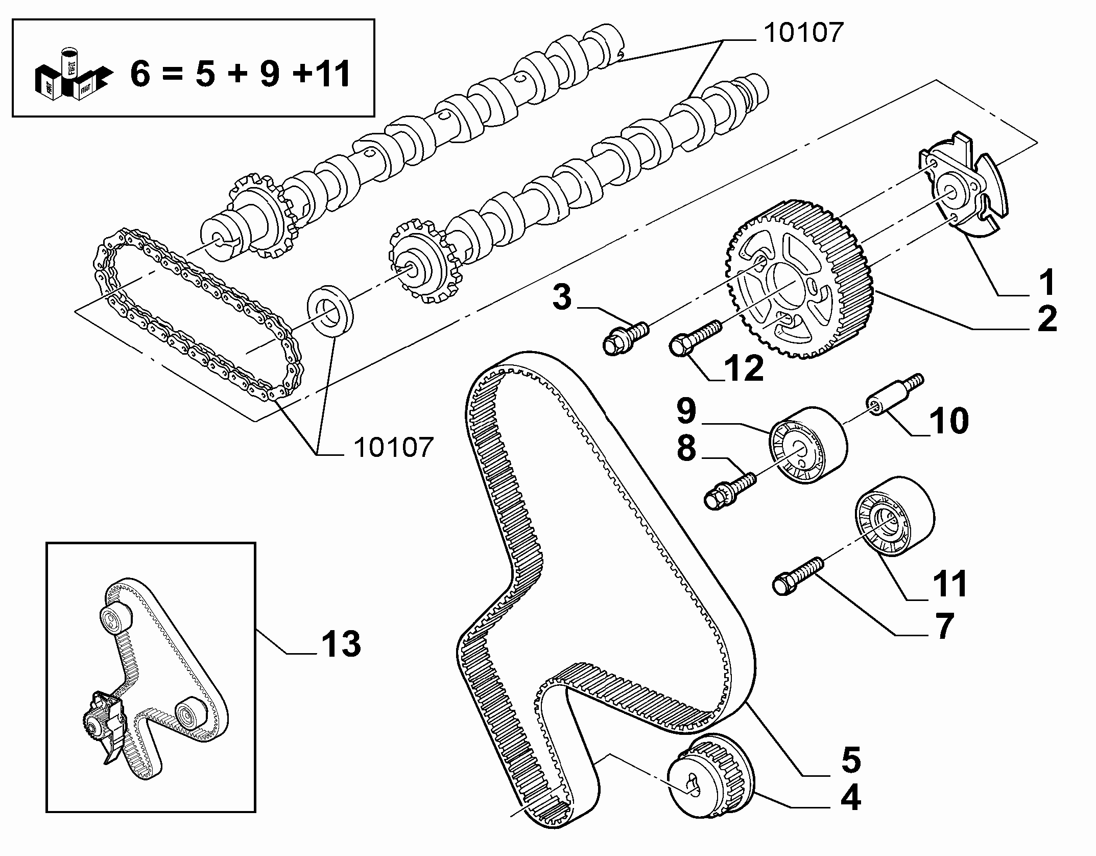 FIAT 9400830319 - Galoppino / Guidacinghia, Cinghia dentata autozon.pro