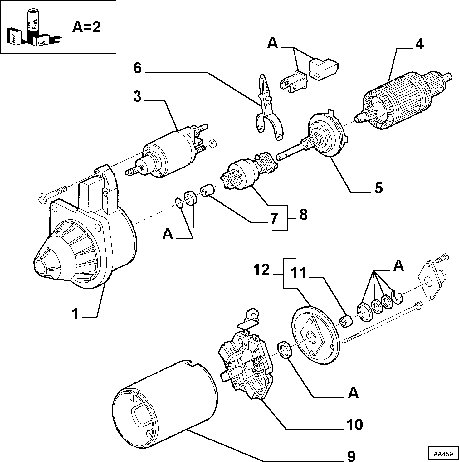 Lancia 77362127 - Pignone, Motorino d'avviamento autozon.pro