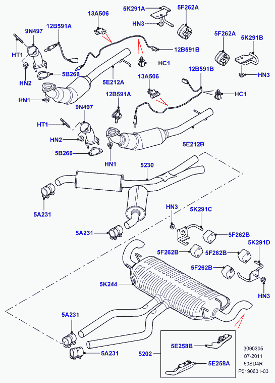 Jaguar WYH500060 - Nut, M8, L322 Range Rover autozon.pro