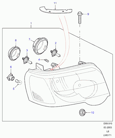 Land Rover XZQ000010 - Lampadina, Fendinebbia autozon.pro